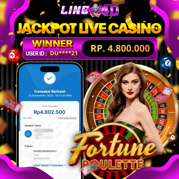 BUKTI JACKPOT LIVE FORTUNE ROULLETE 25/11/2025